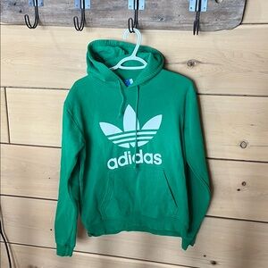 Adidas Men's Vibrant Green Hoodie